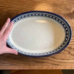 Polish Pottery Oval Baking Dish
